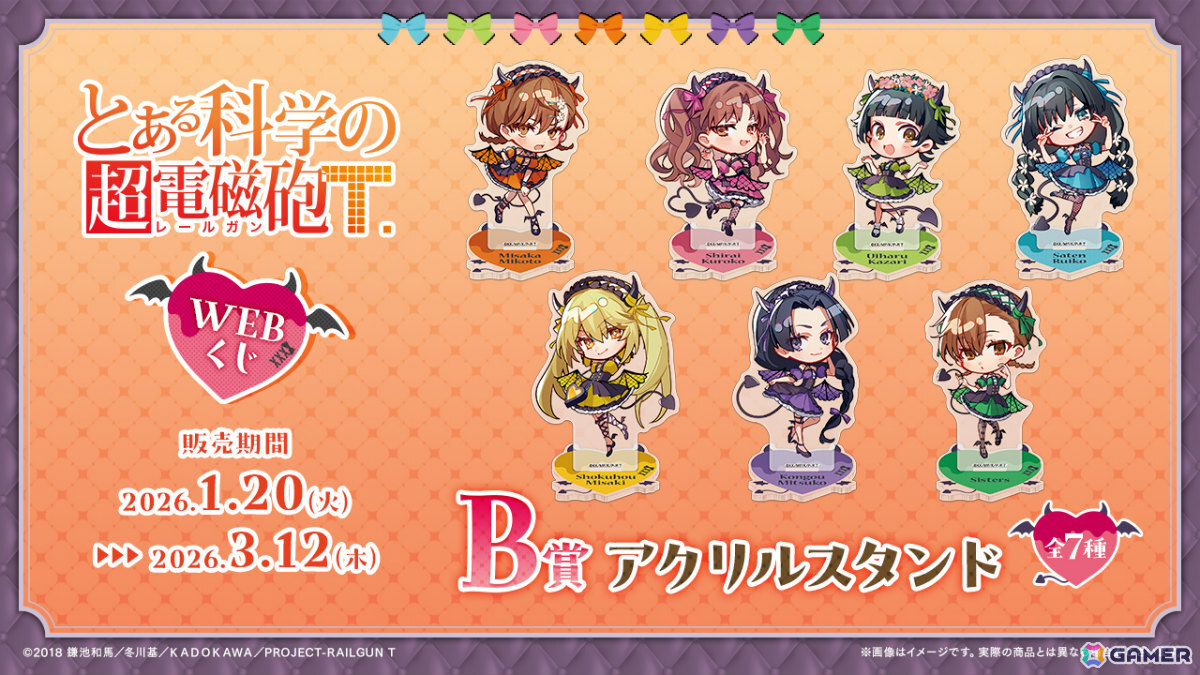 とある科学の超電磁砲WEBくじ」が登場！小悪魔メイドな美琴たちの描き