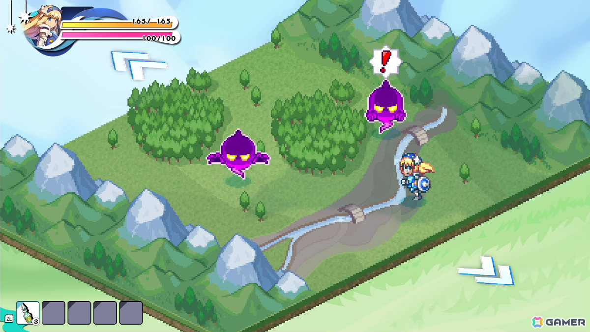 フィールドではモンスターのシンボルが徘徊している、避けて進んでもよし、積極的に戦うのも自由だ。