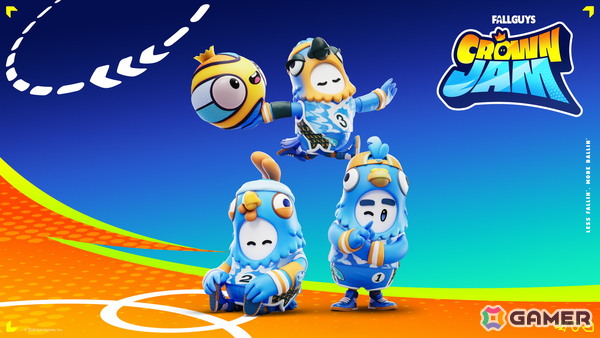 「フォートナイト」に「Fall Guys」とコラボしたゲームモード「Fall Guys Crown Jam」が登場!バスケや障害物競走などが融合したカオスな3v3が楽しめるの画像