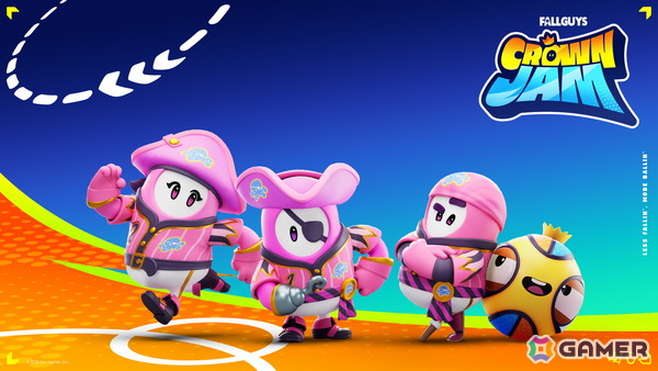 「フォートナイト」に「Fall Guys」とコラボしたゲームモード「Fall Guys Crown Jam」が登場!バスケや障害物競走などが融合したカオスな3v3が楽しめるの画像