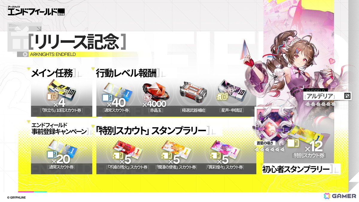 3Dリアルタイム戦略RPG「アークナイツ：エンドフィールド」の正式サービスがスタート！レーヴァテイン、ギルベルタ、イヴォンヌが登場する特別スカウトも開催の画像