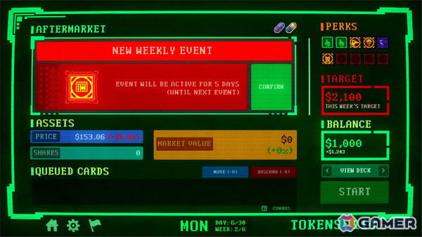 株式市場をねじ曲げて勝ち上がるローグライク・デッキ構築型ゲーム「Insider Trading」が2月18日にリリース！の画像