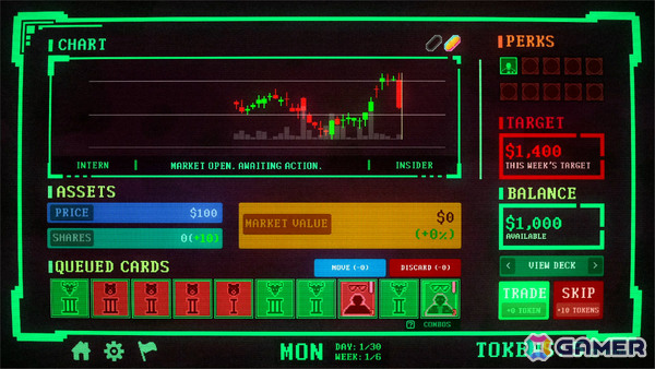 株式市場をねじ曲げて勝ち上がるローグライク・デッキ構築型ゲーム「Insider Trading」が2月18日にリリース！の画像