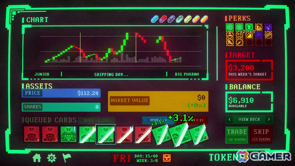 株式市場をねじ曲げて勝ち上がるローグライク・デッキ構築型ゲーム「Insider Trading」が2月18日にリリース！の画像