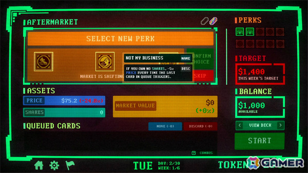 株式市場をねじ曲げて勝ち上がるローグライク・デッキ構築型ゲーム「Insider Trading」が2月18日にリリース！の画像