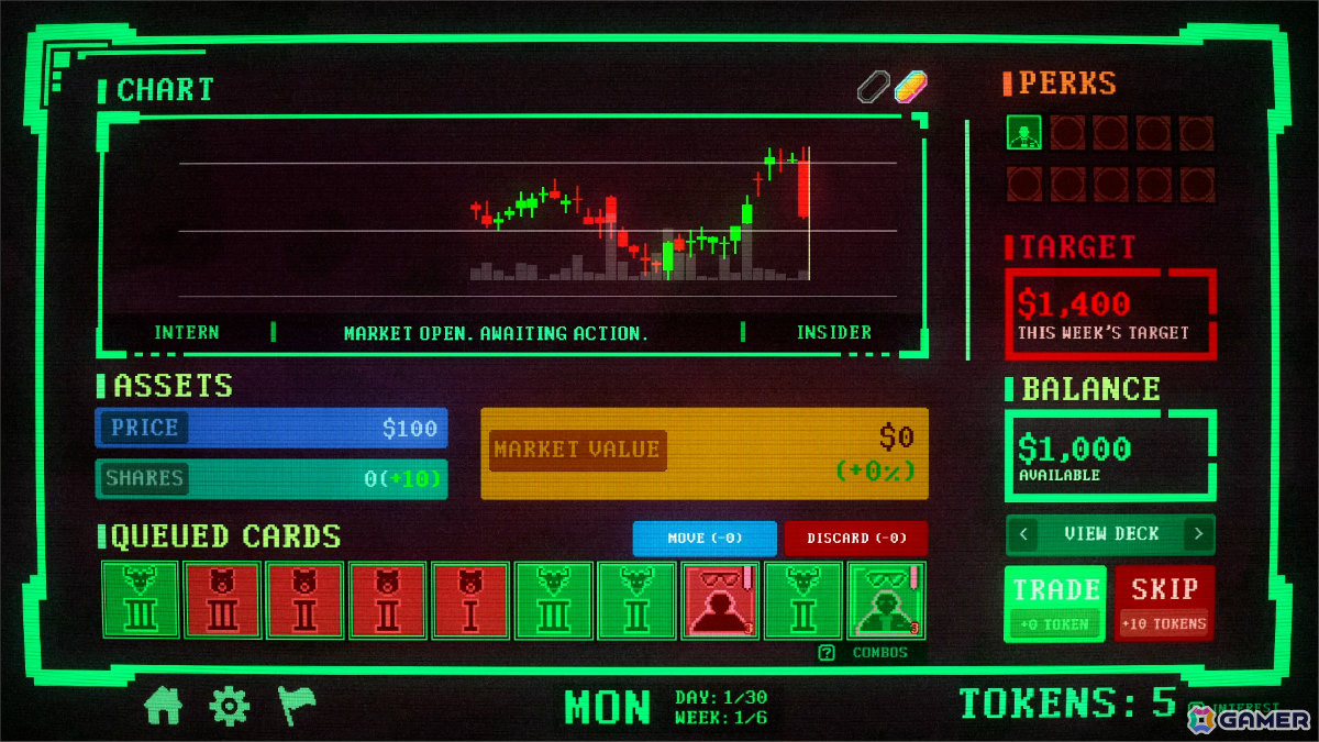 株式市場をねじ曲げて勝ち上がるローグライク・デッキ構築型ゲーム「Insider Trading」が2月18日にリリース！の画像2