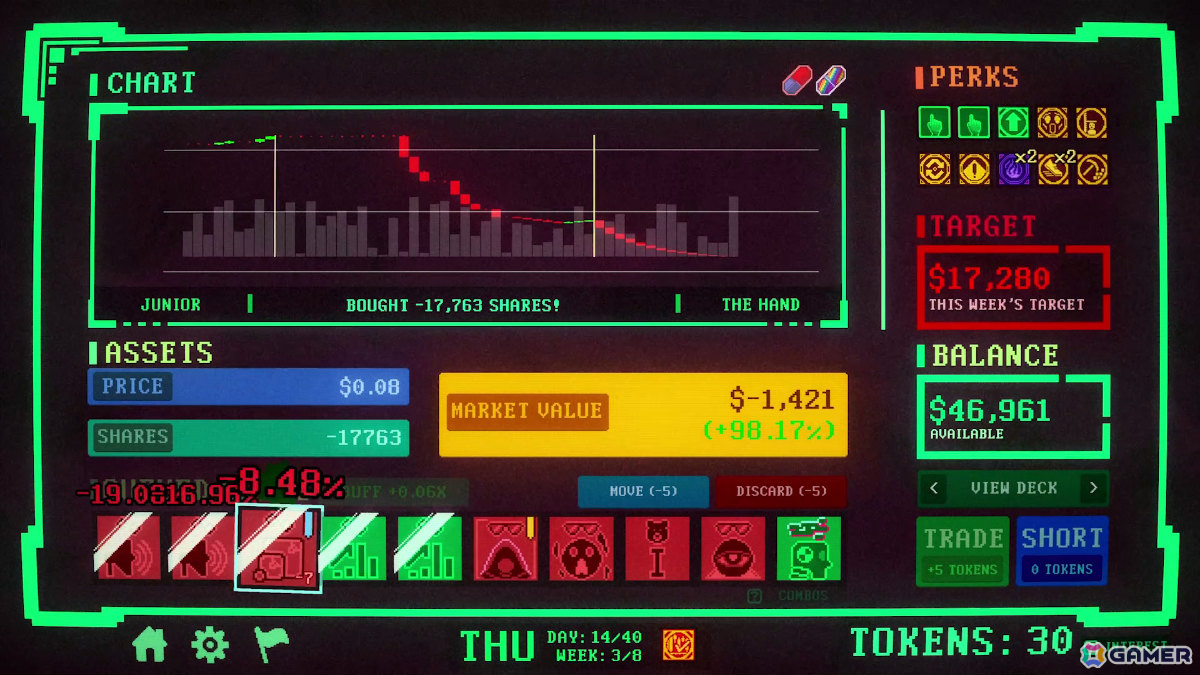 株式市場をねじ曲げて勝ち上がるローグライク・デッキ構築型ゲーム「Insider Trading」が2月18日にリリース！の画像8