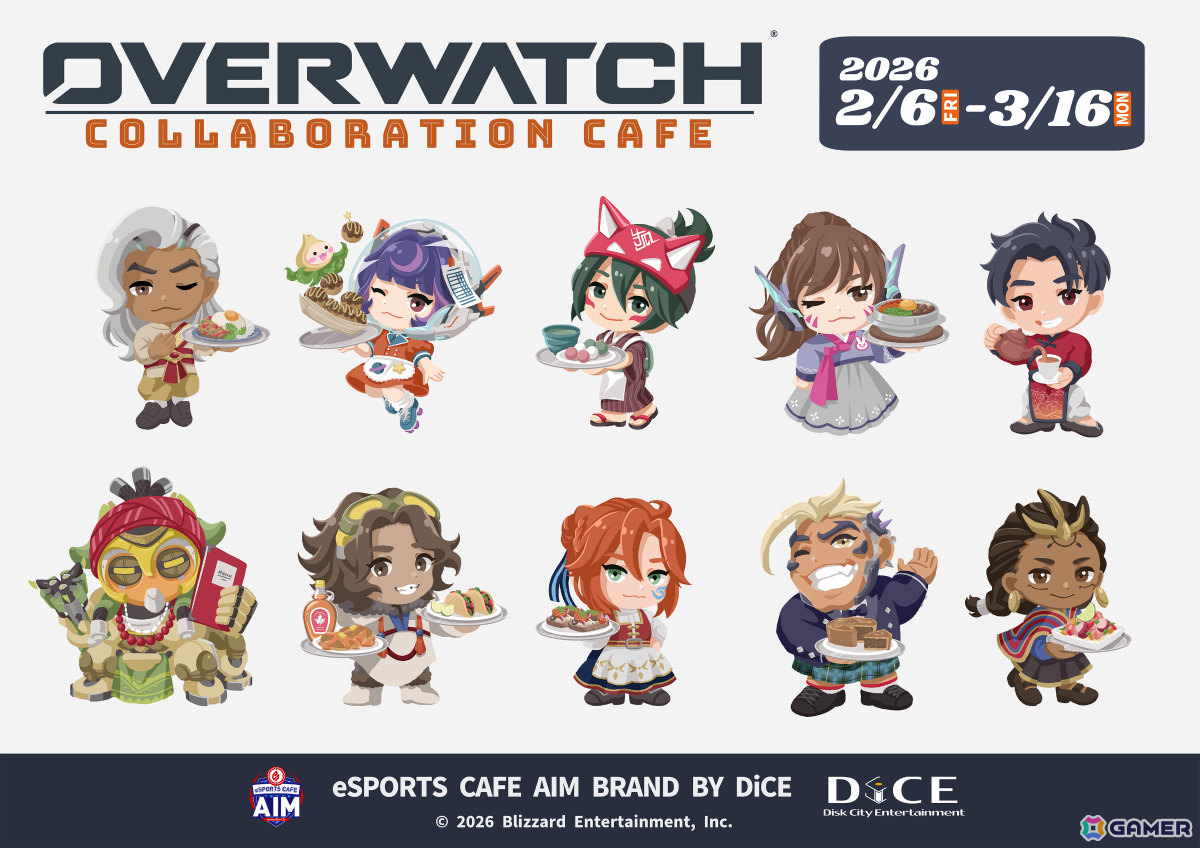 「オーバーウォッチ 2」とeSPORTS CAFE AIM＆DiCEのコラボカフェが2月6日より開催！ヒーローたちの活動拠点をコンセプトにした描きおろしグッズが登場の画像2