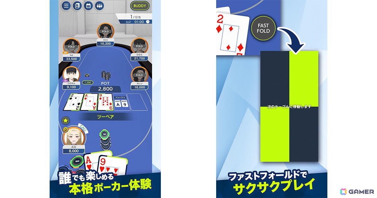 ポーカーゲームアプリ「EDGE POKER」が配信！オリジナルポーカーAI「EDGE AI」と共に初心者から上級者まで楽しめる機能を搭載の画像2