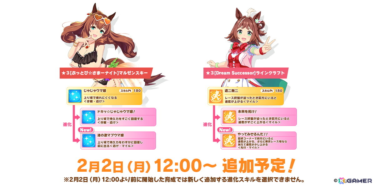 「ウマ娘 プリティーダービー」タイキシャトルとサウンズオブアースがバレンタイン衣装で登場！「届け我魂！バレンタイン限界バトル」が1月30日より開催の画像