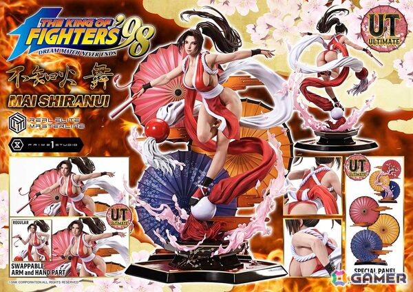 「THE KING OF FIGHTERS '98」不知火舞を高精細に捉えたスタチューが登場！番傘モチーフの背景スタンドを添えて様々なシーンを演出しようの画像16
