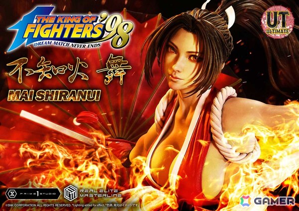 「THE KING OF FIGHTERS '98」不知火舞を高精細に捉えたスタチューが登場！番傘モチーフの背景スタンドを添えて様々なシーンを演出しようの画像2