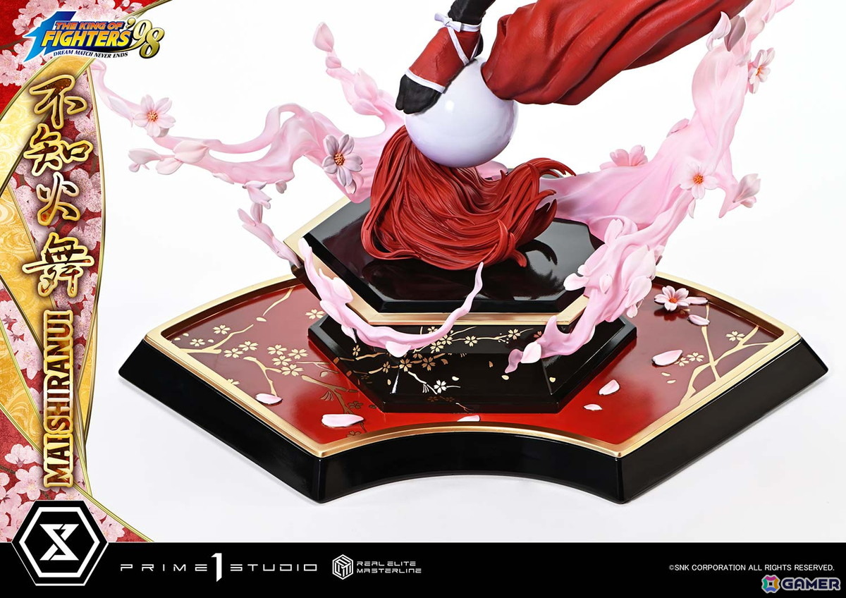 「THE KING OF FIGHTERS '98」不知火舞を高精細に捉えたスタチューが登場!番傘モチーフの背景スタンドを添えて様々なシーンを演出しようの画像