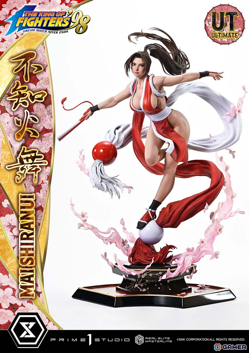 「THE KING OF FIGHTERS '98」不知火舞を高精細に捉えたスタチューが登場!番傘モチーフの背景スタンドを添えて様々なシーンを演出しようの画像