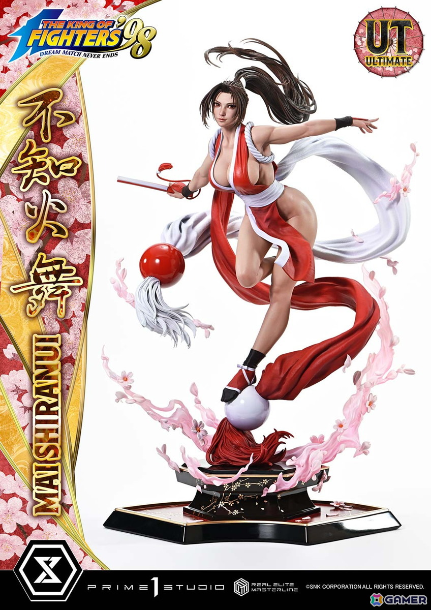 「THE KING OF FIGHTERS '98」不知火舞を高精細に捉えたスタチューが登場!番傘モチーフの背景スタンドを添えて様々なシーンを演出しようの画像