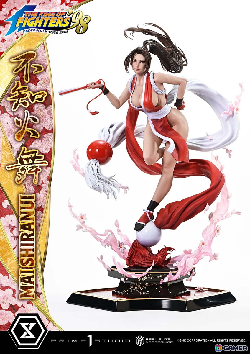 「THE KING OF FIGHTERS '98」不知火舞を高精細に捉えたスタチューが登場!番傘モチーフの背景スタンドを添えて様々なシーンを演出しようの画像