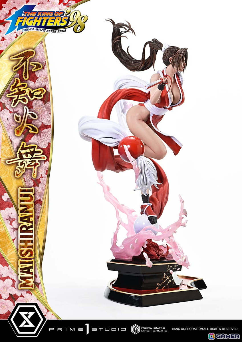 「THE KING OF FIGHTERS '98」不知火舞を高精細に捉えたスタチューが登場!番傘モチーフの背景スタンドを添えて様々なシーンを演出しようの画像