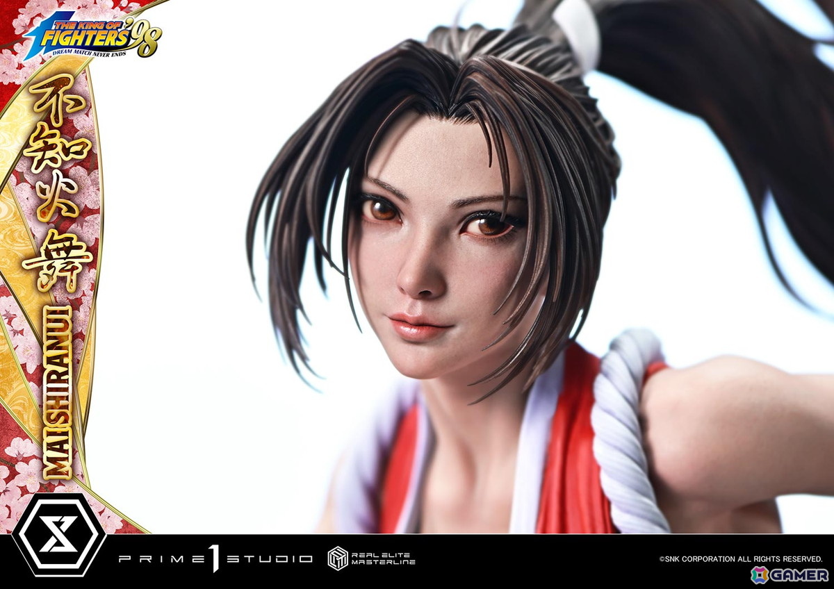 「THE KING OF FIGHTERS '98」不知火舞を高精細に捉えたスタチューが登場!番傘モチーフの背景スタンドを添えて様々なシーンを演出しようの画像