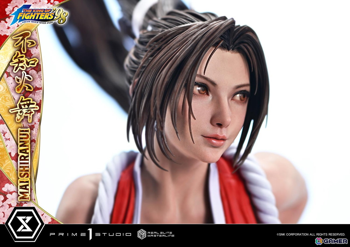 「THE KING OF FIGHTERS '98」不知火舞を高精細に捉えたスタチューが登場!番傘モチーフの背景スタンドを添えて様々なシーンを演出しようの画像