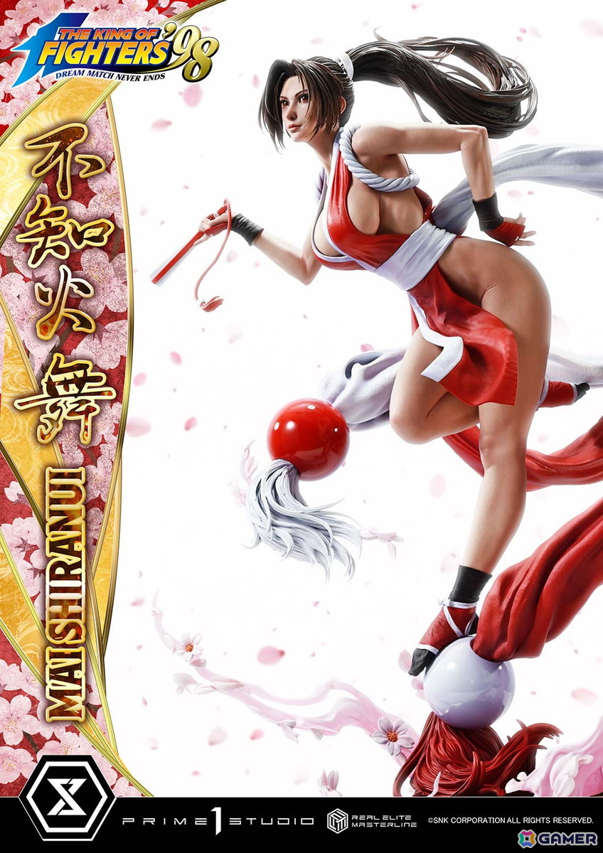 「THE KING OF FIGHTERS '98」不知火舞を高精細に捉えたスタチューが登場!番傘モチーフの背景スタンドを添えて様々なシーンを演出しようの画像