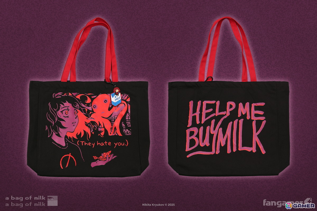 「Among Us」「A Bag of Milk」「Sea of Stars」のグッズ取り扱いがFangamer Japanにて開始!回転ピンバッジやTシャツがラインナップの画像