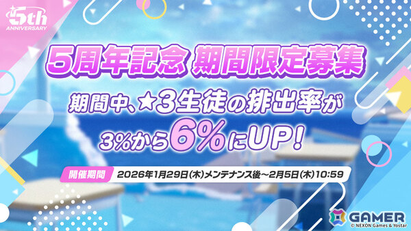 「ブルアカ」ケイ（CV：田中美海）やアリス（臨戦）が5周年記念ピックアップ募集に登場！ホシノ（臨戦）、シロコ＊テラーの復刻もの画像9