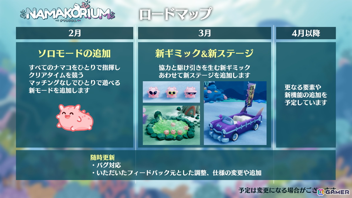 海の掃除屋・ナマコが主役のカジュアルマルチプレイRTS「NAMAKORIUM」のアーリーアクセスが開始！2月にはソロモード、3月には新たなギミック・ステージもの画像2
