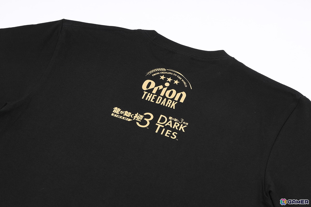 「龍が如く 極3 / 龍が如く3外伝 Dark Ties」とオリオン ザ・ダークのコラボ缶＆グッズが発売決定！ステッカーやTシャツ、クッションブランケットもラインナップの画像