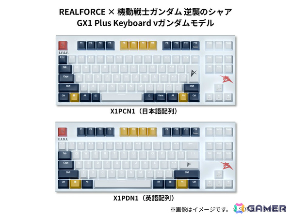 REALFORCE×「機動戦士Zガンダム」「機動戦士ガンダム 逆襲のシャア」によるコラボゲーミングキーボード「GX1 Plus Keyboard」の予約受付が2月6日より開始！の画像7