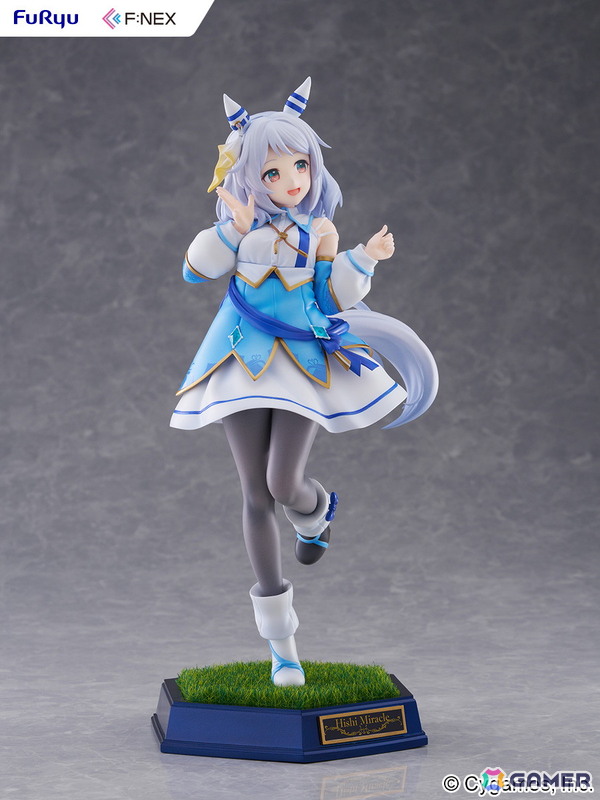 「ウマ娘 プリティーダービー」よりヒシミラクルの1/7スケールフィギュアが登場！足元の台座にはレース場を彷彿とさせる“芝生”素材を採用の画像11