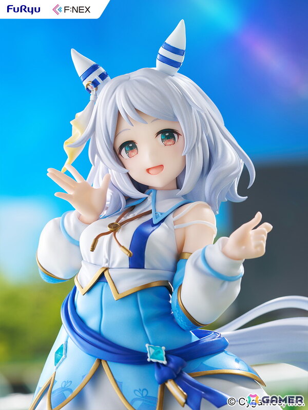 「ウマ娘 プリティーダービー」よりヒシミラクルの1/7スケールフィギュアが登場！足元の台座にはレース場を彷彿とさせる“芝生”素材を採用の画像3