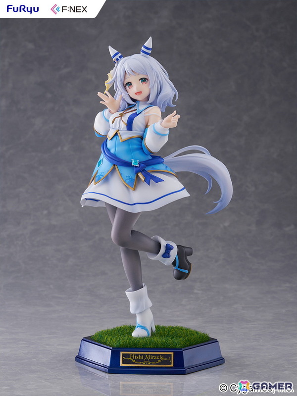 「ウマ娘 プリティーダービー」よりヒシミラクルの1/7スケールフィギュアが登場！足元の台座にはレース場を彷彿とさせる“芝生”素材を採用の画像7