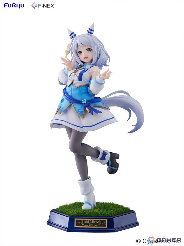 「ウマ娘 プリティーダービー」よりヒシミラクルの1/7スケールフィギュアが登場！足元の台座にはレース場を彷彿とさせる“芝生”素材を採用の画像8