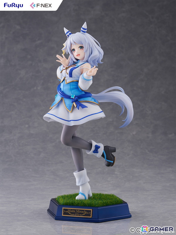 「ウマ娘 プリティーダービー」よりヒシミラクルの1/7スケールフィギュアが登場！足元の台座にはレース場を彷彿とさせる“芝生”素材を採用の画像9