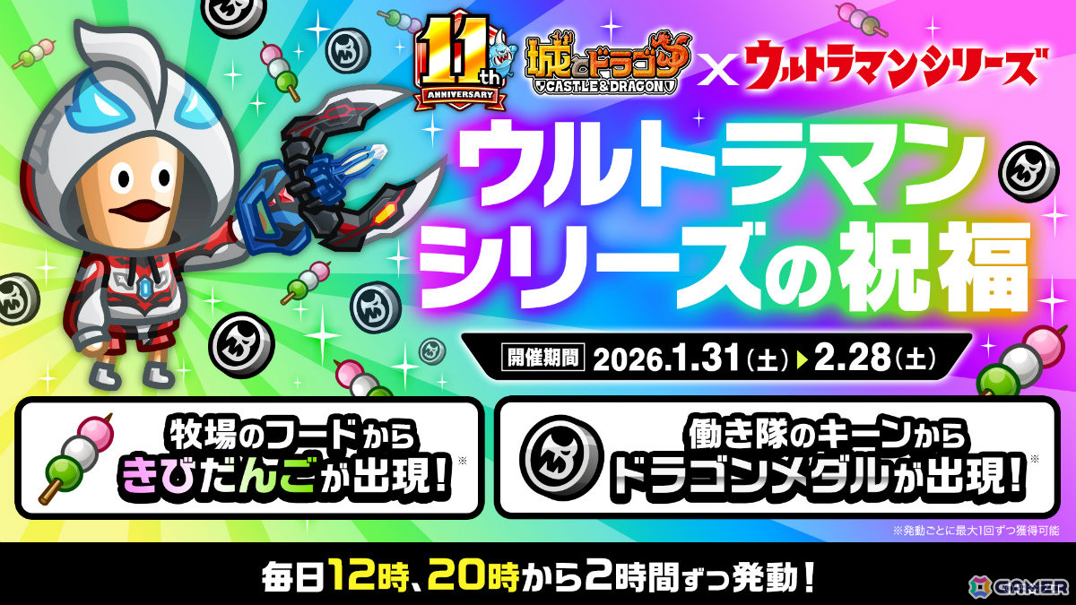 「城とドラゴン」×「ウルトラマンシリーズ」の初コラボが本日19時より開催！ヒーローごとにスキルモーションが変わる“ウルトラヒーロー”がアバたまに登場の画像9