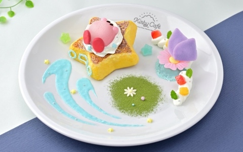 「カービィのエアライダー」をモチーフにした新作デザート「風になれ！エアライダーのフレンチトースト」が2月4日よりカービィカフェ全店で提供開始！