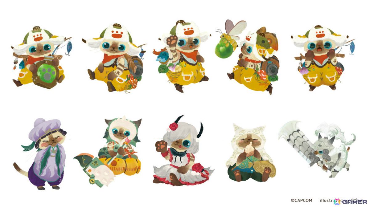 「モンスターハンターワイルズ」猫の日を記念した「オトモアイルー」グッズが2月13日よりカプコンストアで販売開始！の画像