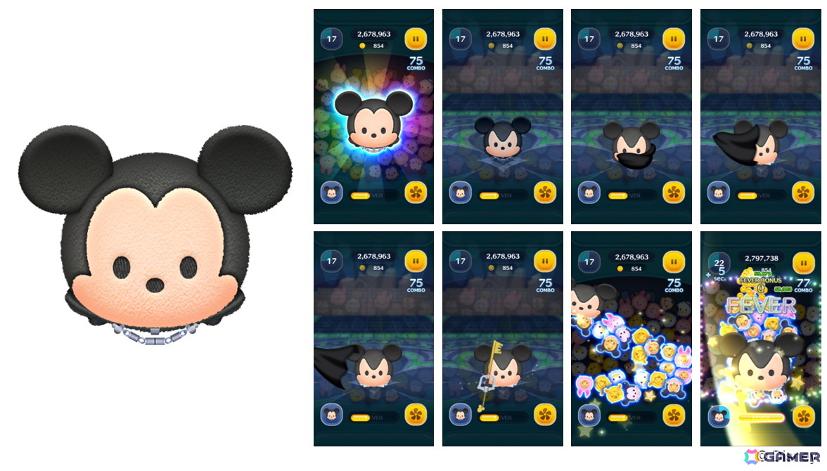 「LINE：ディズニー ツムツム」に「キングダム ハーツ」シリーズからボイス付き新ツム「クラウド KH2ver.」と「王様 KH2ver.」が登場！の画像