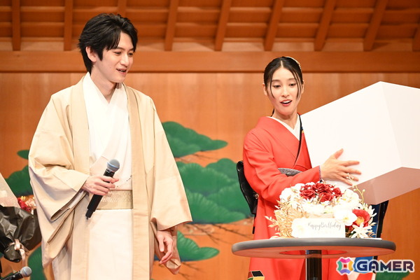 「仁王3」完成発表会に本郷奏多さんと土屋太鳳さんがキャラをイメージした和装で登場！2月3日の節分にちなんで、鬼と戦う追難式にも挑戦の画像16