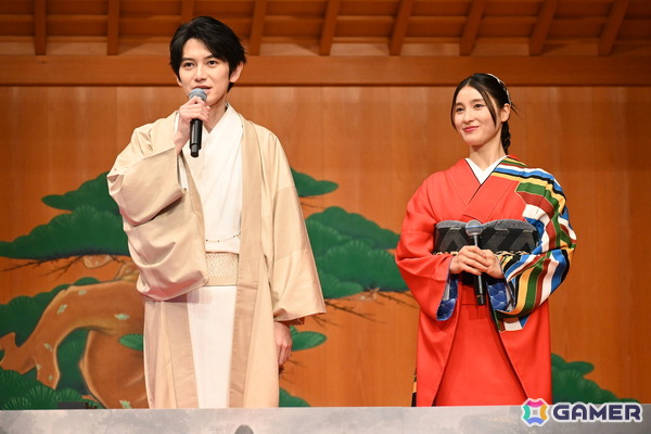 「仁王3」完成発表会に本郷奏多さんと土屋太鳳さんがキャラをイメージした和装で登場！2月3日の節分にちなんで、鬼と戦う追難式にも挑戦の画像5