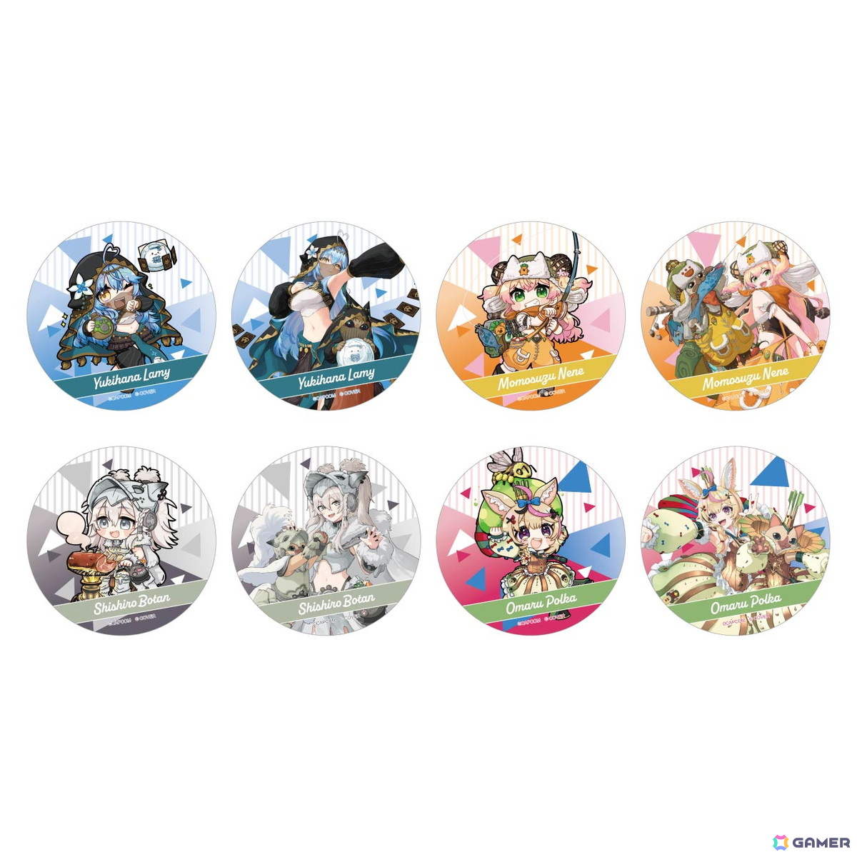 「モンハンワイルズ」ホロライブの雪花ラミィさん、桃鈴ねねさん、獅白ぼたんさん、尾丸ポルカさんとコラボしたカプコンカフェのメニュー＆グッズが公開！の画像