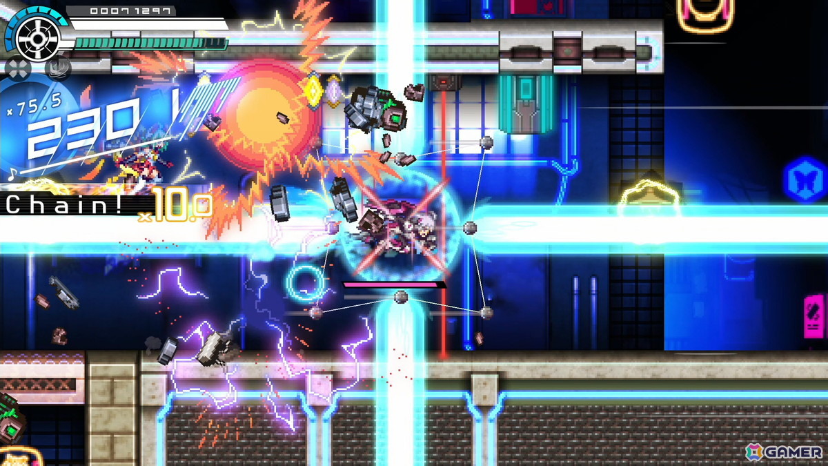 「蒼き雷霆 ガンヴォルト トライアングル エディション」にアキュラを操作するスピードランモード「CONNECT X（イクス）」が追加！の画像9