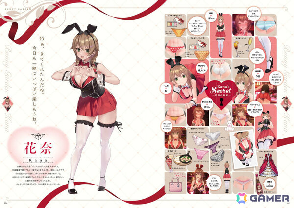 「バニーガーデン＆へべれけ ばにーがーでん 公式ビジュアルファンブック」が3月27日に発売！缶バッジとタペストリーがセットになった限定版も登場の画像2