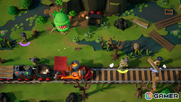 4人協力型ゲーム「Loco: Rails & Tails」のSteamストアページが公開！西部劇を舞台に線路敷設や列車防衛などカオスな冒険が楽しめるの画像2