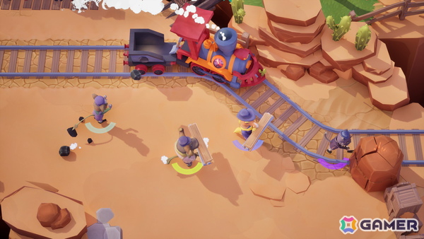 4人協力型ゲーム「Loco: Rails & Tails」のSteamストアページが公開!西部劇を舞台に線路敷設や列車防衛などカオスな冒険が楽しめるの画像