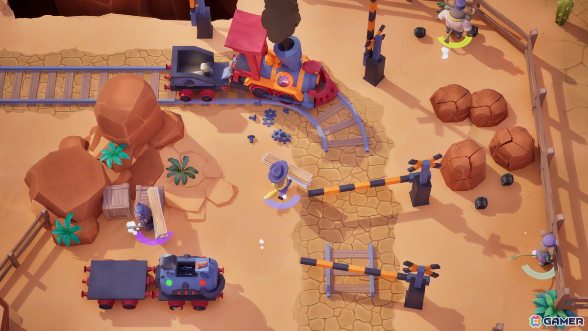 4人協力型ゲーム「Loco: Rails & Tails」のSteamストアページが公開！西部劇を舞台に線路敷設や列車防衛などカオスな冒険が楽しめるの画像5