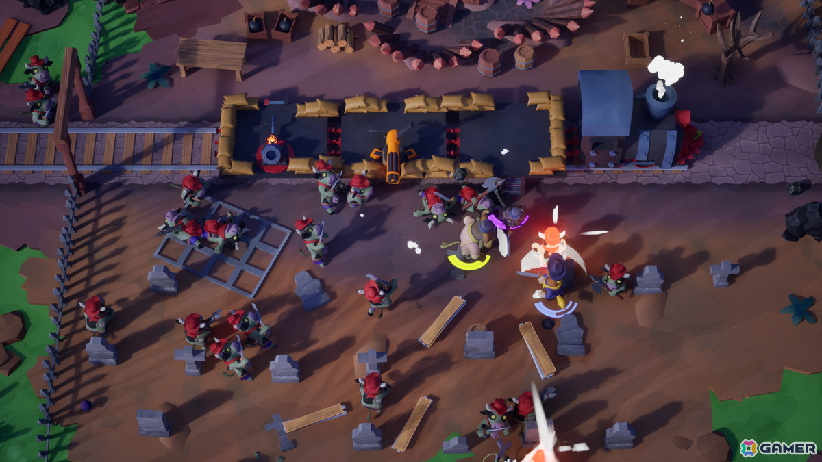 4人協力型ゲーム「Loco: Rails & Tails」のSteamストアページが公開！西部劇を舞台に線路敷設や列車防衛などカオスな冒険が楽しめるの画像6
