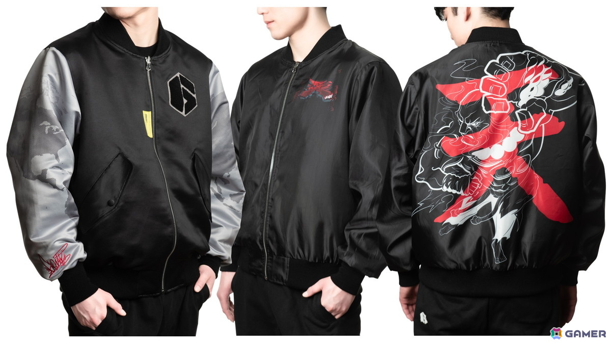 ブルゾン 豪鬼 表/裏 着用イメージ(モデル 身長180cm、Lサイズ着用)