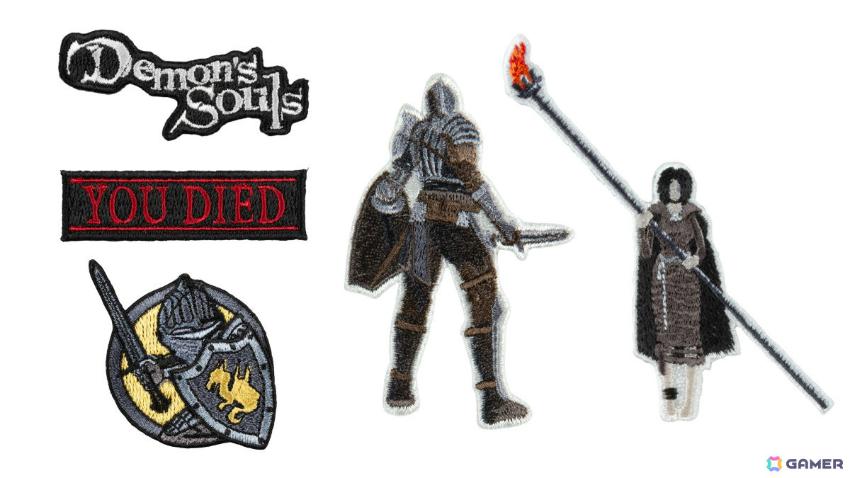 「Demon's Souls」主人公と火防女の刺繍ステッカーや「YOU DIED」マスキングテープが発売！EC購入特典としてオリジナルステッカーも登場の画像