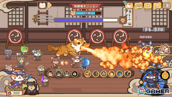 癒しと強さを兼ね備えた猫忍者たちの戦略育成型放置RPG「ニャンジャ伝説」が配信！オンライン対戦＆協力プレイも楽しめるの画像3